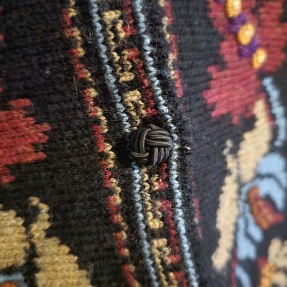 Nordic Design Purple Shetland Norwegian Printed Sweater Size L - Picture 5 of 6